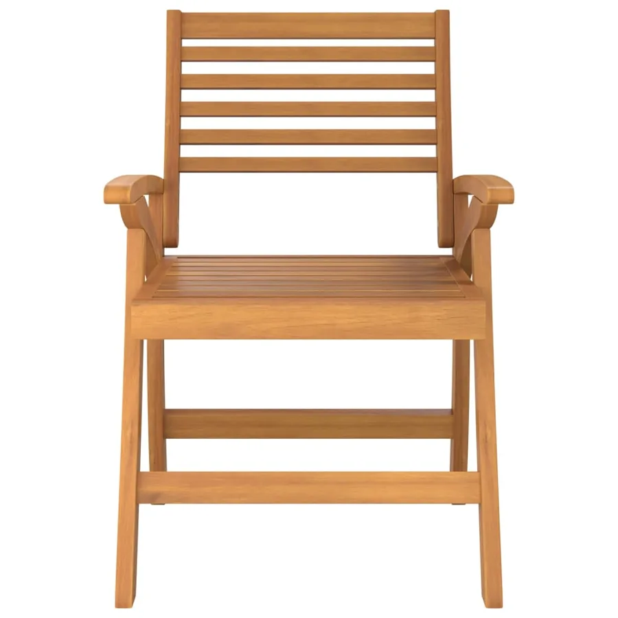Chaises de jardin lot de 2 58x58x87 cm bois massif d'acacia - 4