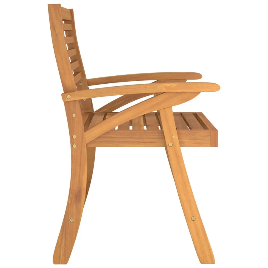 Chaises de jardin lot de 2 58x58x87 cm bois massif d'acacia - 5
