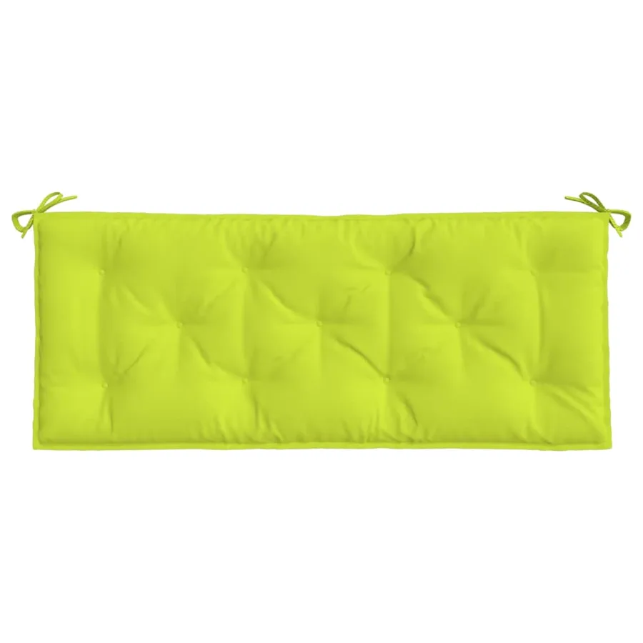 Coussin de banc de jardin vert brillant 120x50x7cm tissu oxford - 4