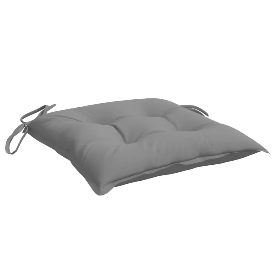 Coussins de chaise lot de 2 gris 40x40x7 cm tissu oxford - 5