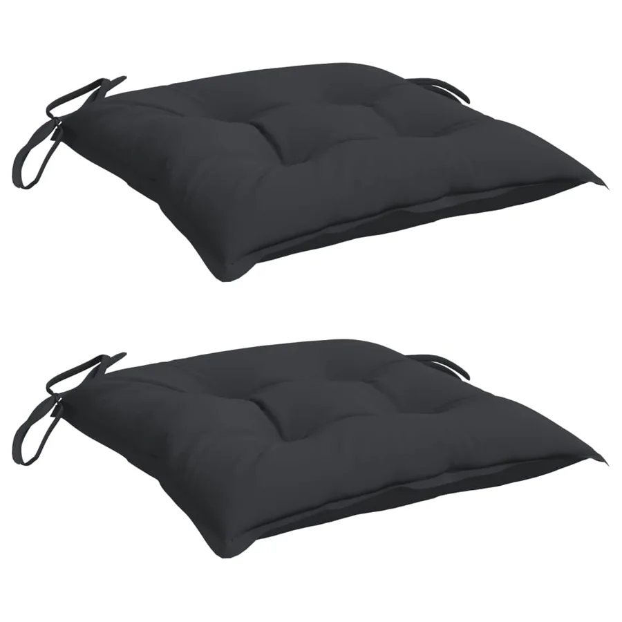 Coussins de palette lot de 2 noir 50x50x7 cm tissu oxford - 3