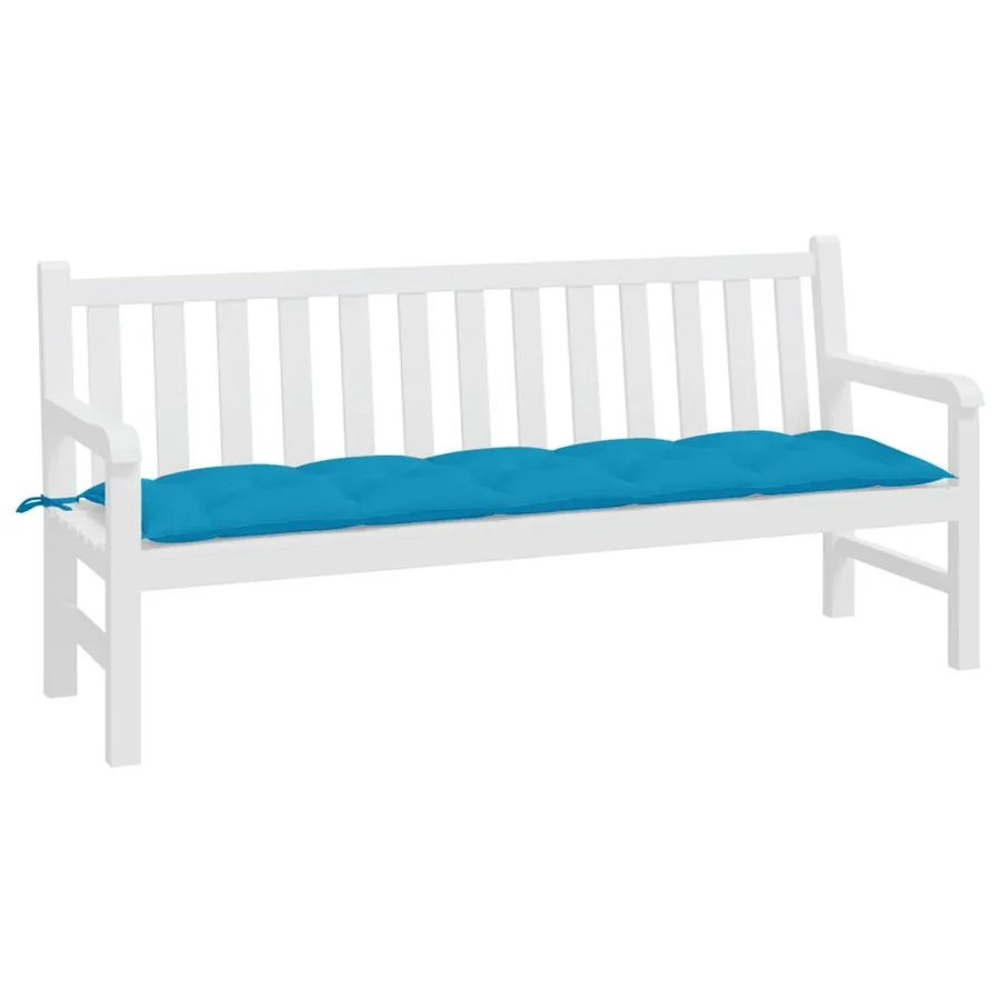 Coussin de banc de jardin bleu clair 180x50x7 cm tissu oxford - 3