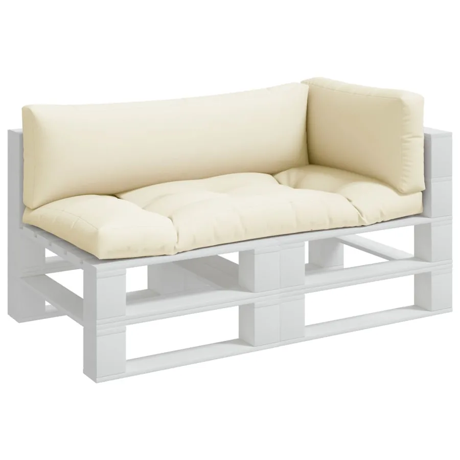 Coussins de palette lot de 3 crème tissu - 3