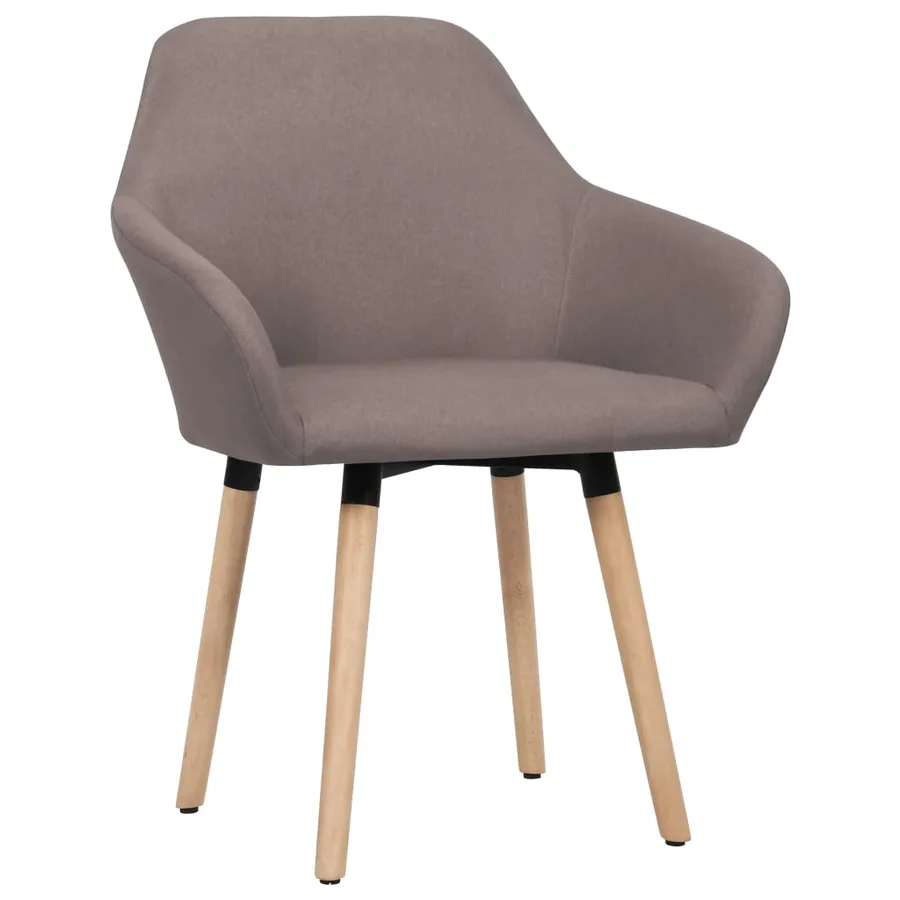 Chaises à manger lot de 2 taupe tissu - 2