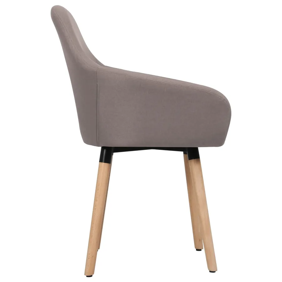 Chaises à manger lot de 2 taupe tissu - 3
