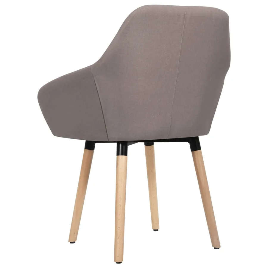 Chaises à manger lot de 2 taupe tissu - 4