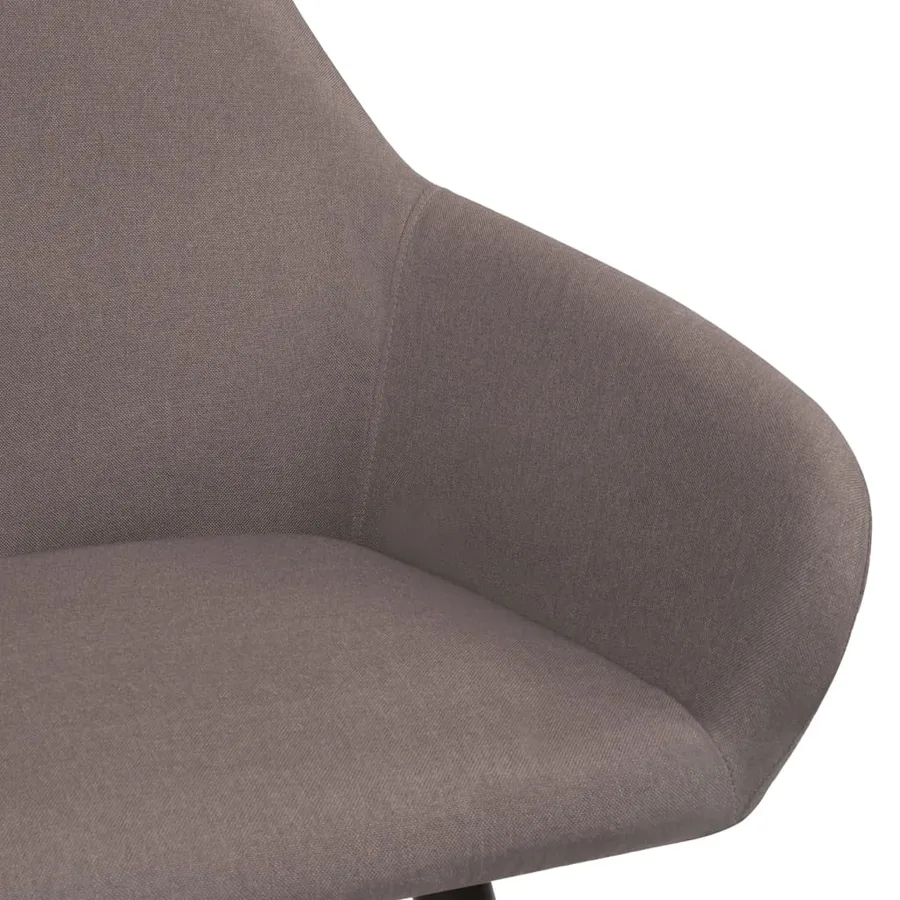 Chaises à manger lot de 2 taupe tissu - 5