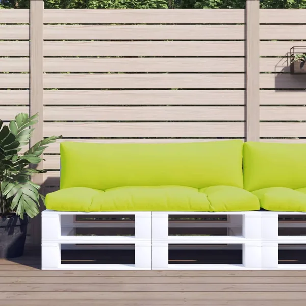 Coussins de palette lot de 2 vert vif tissu
