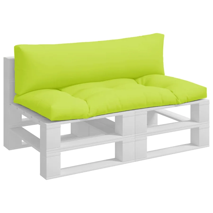 Coussins de palette lot de 2 vert vif tissu - 3