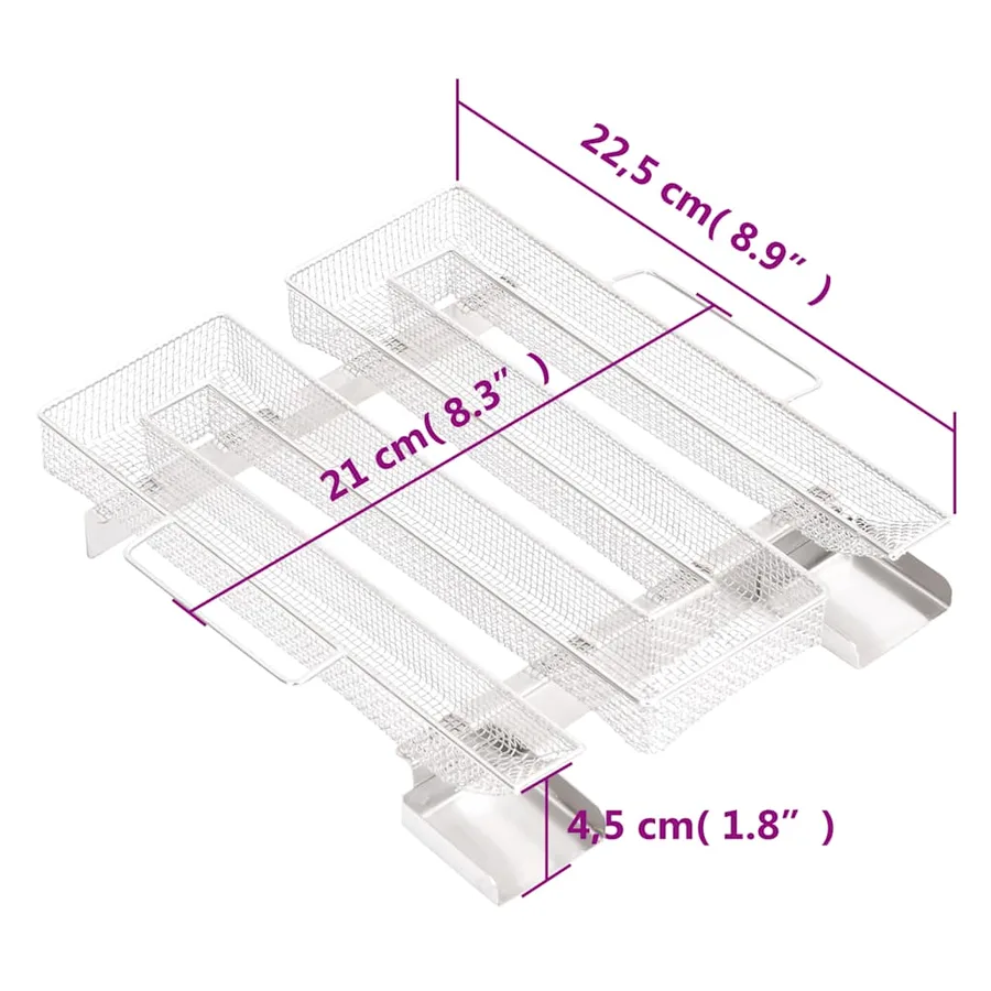 Générateur de fumée froide 4 côtés 22,5 cm acier inoxydable - 7