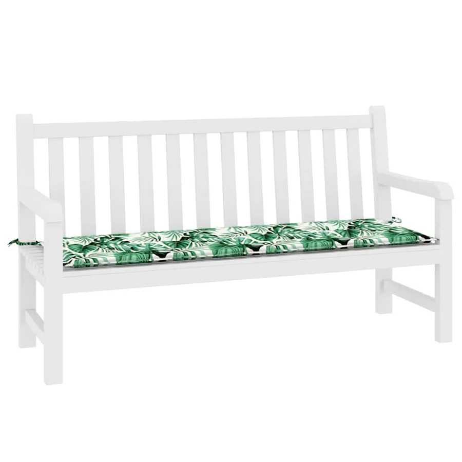 Coussin de banc Tissu Oxford Motif feuille 150 x 50 x 3 cm - 3
