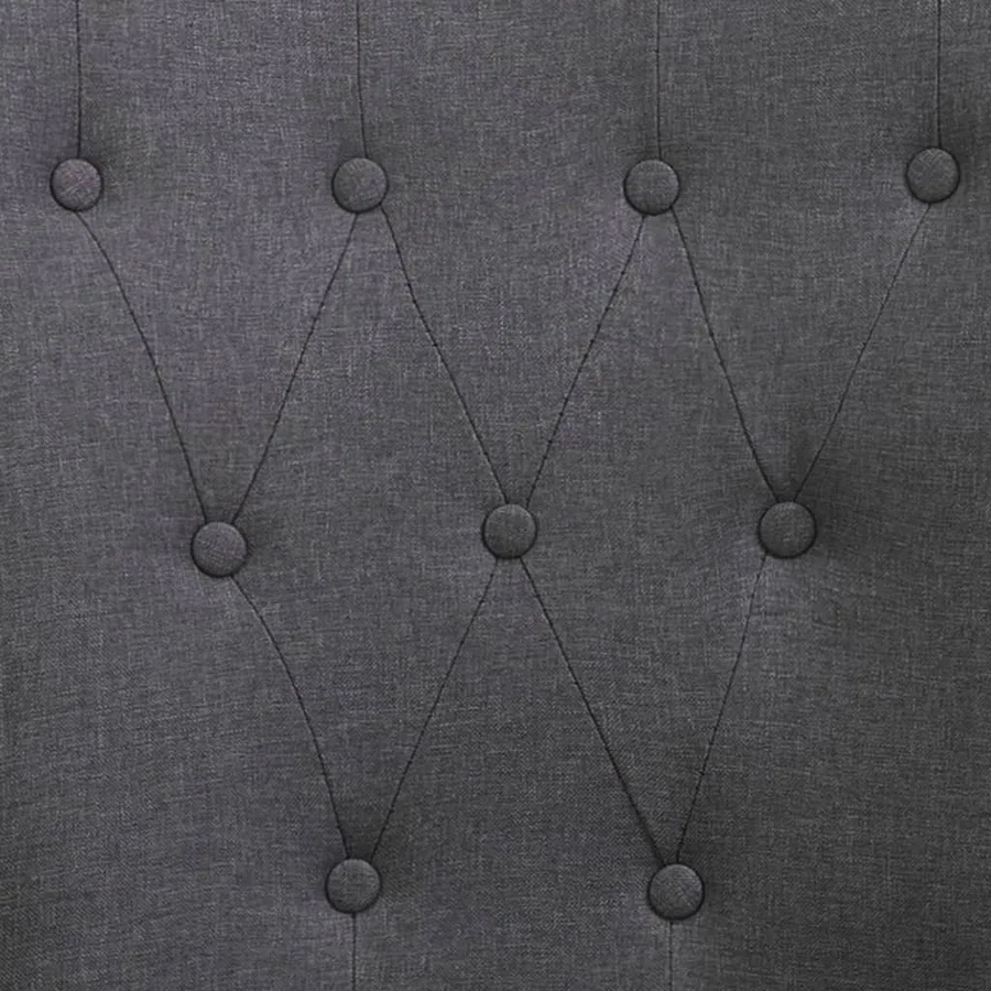 Chaise à manger avec accoudoirs Gris foncé Tissu - 7