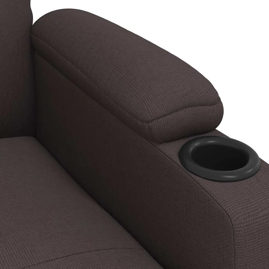 Fauteuil inclinable Marron foncé Tissu - 6