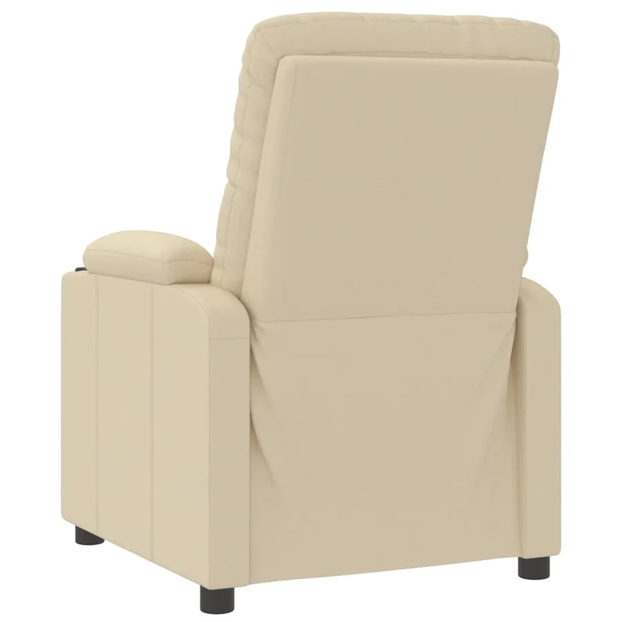 Fauteuil inclinable Crème Tissu - 5