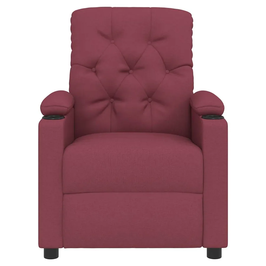 Fauteuil inclinable Rouge bordeaux Tissu - 3