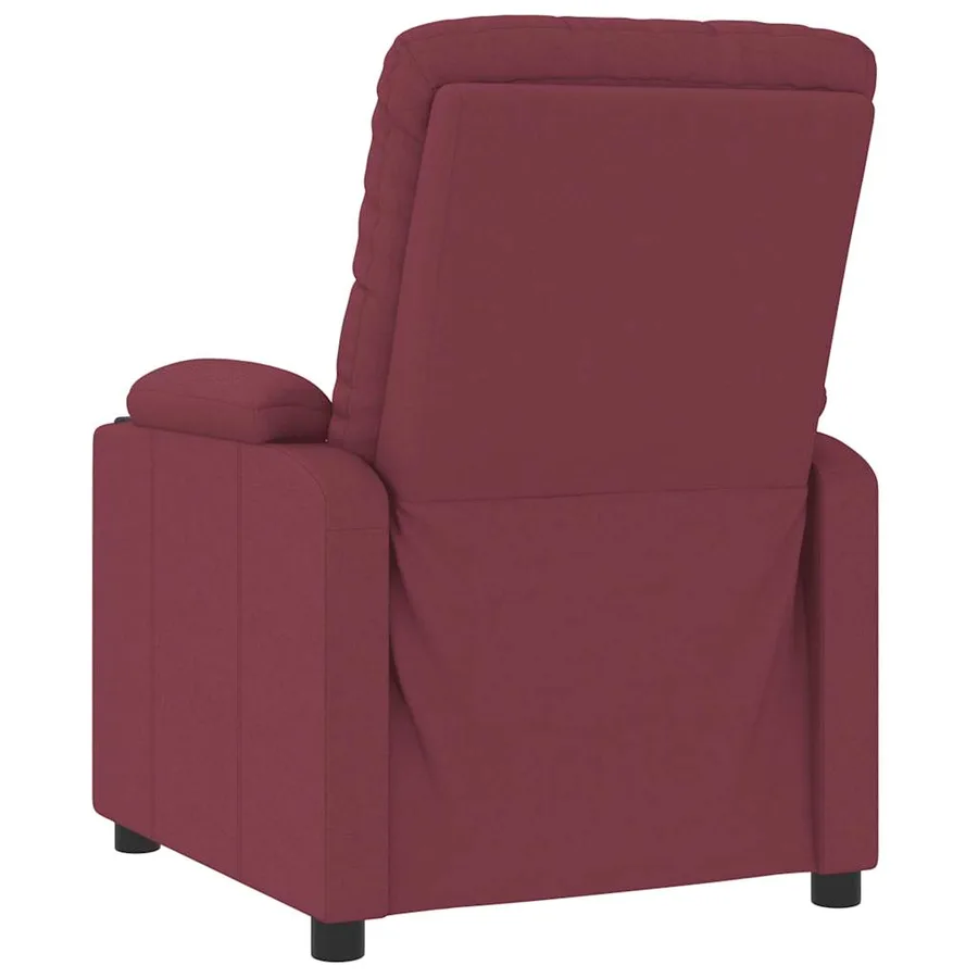 Fauteuil inclinable Rouge bordeaux Tissu - 5
