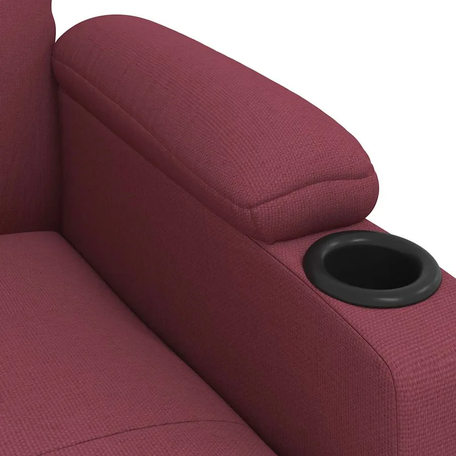 Fauteuil inclinable Rouge bordeaux Tissu - 6