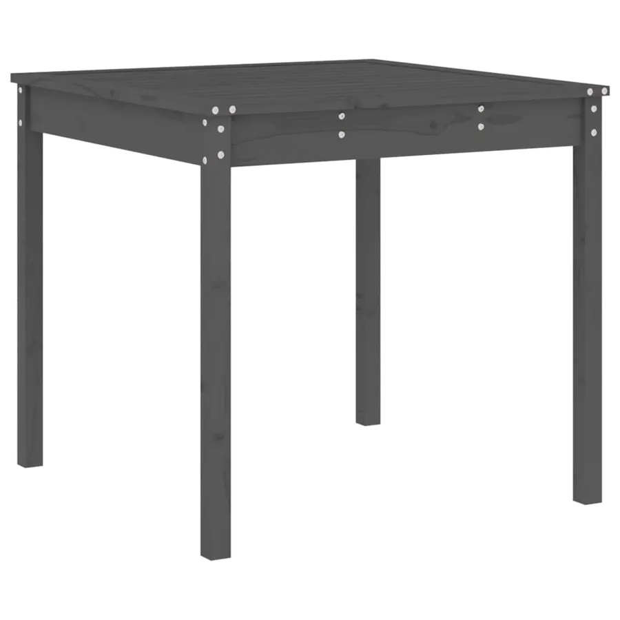 Ensemble à manger de jardin 5pcs gris bois massif de pin - 6