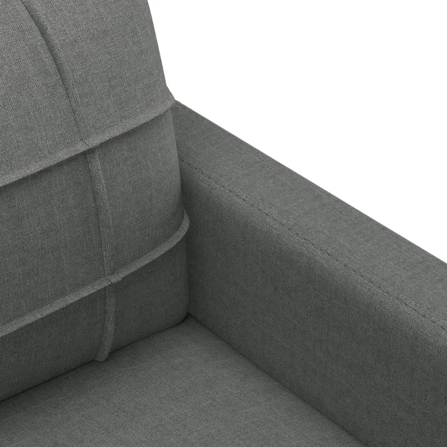 Ensemble de canapés 3 pcs avec coussins Gris foncé Tissu - 6
