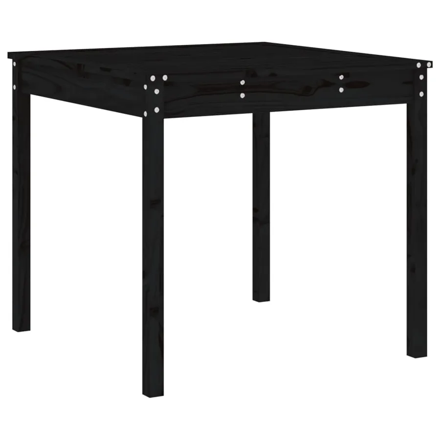 Ensemble de bistrot de jardin 3 pcs noir bois de pin massif - 6