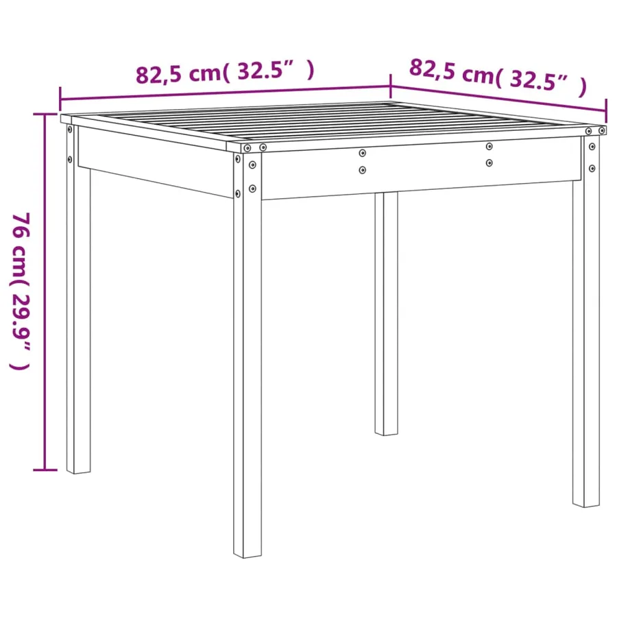 Ensemble de bistrot de jardin 3 pcs noir bois de pin massif - 9