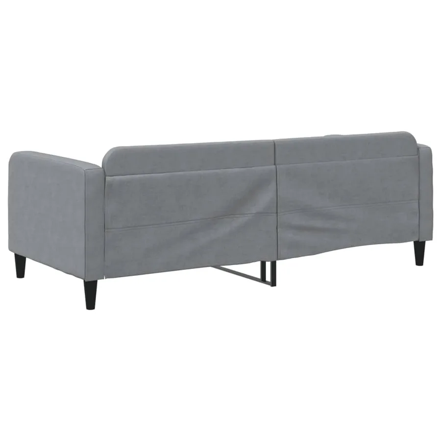 Lit de repos sans matelas gris clair 90x200 cm tissu - 5