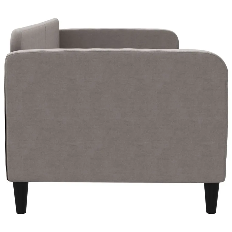 Lit de repos sans matelas taupe 80x200 cm tissu - 4