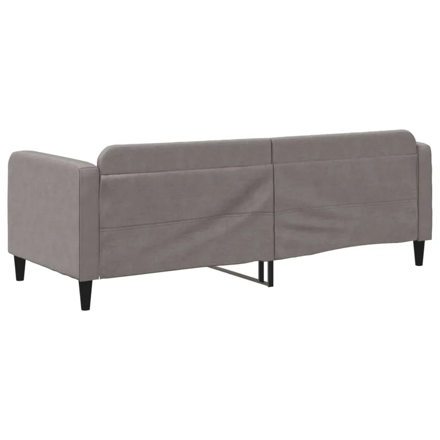 Lit de repos sans matelas taupe 80x200 cm tissu - 5