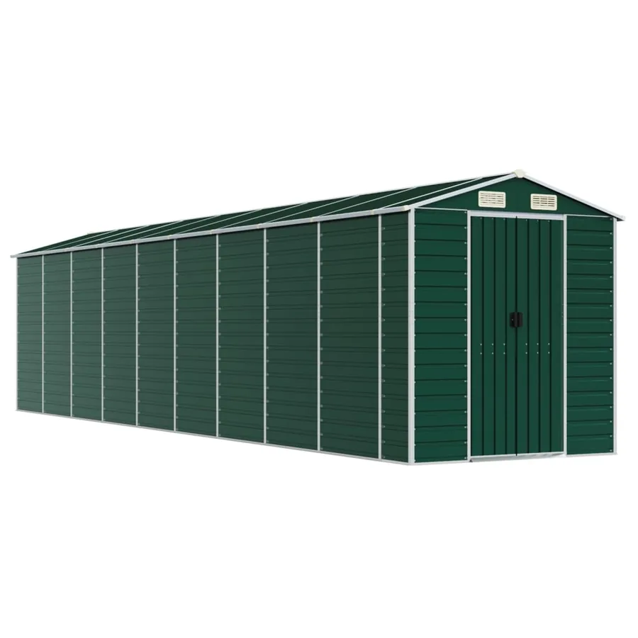 Abri de jardin vert 191x810x198 cm acier galvanisé - 2