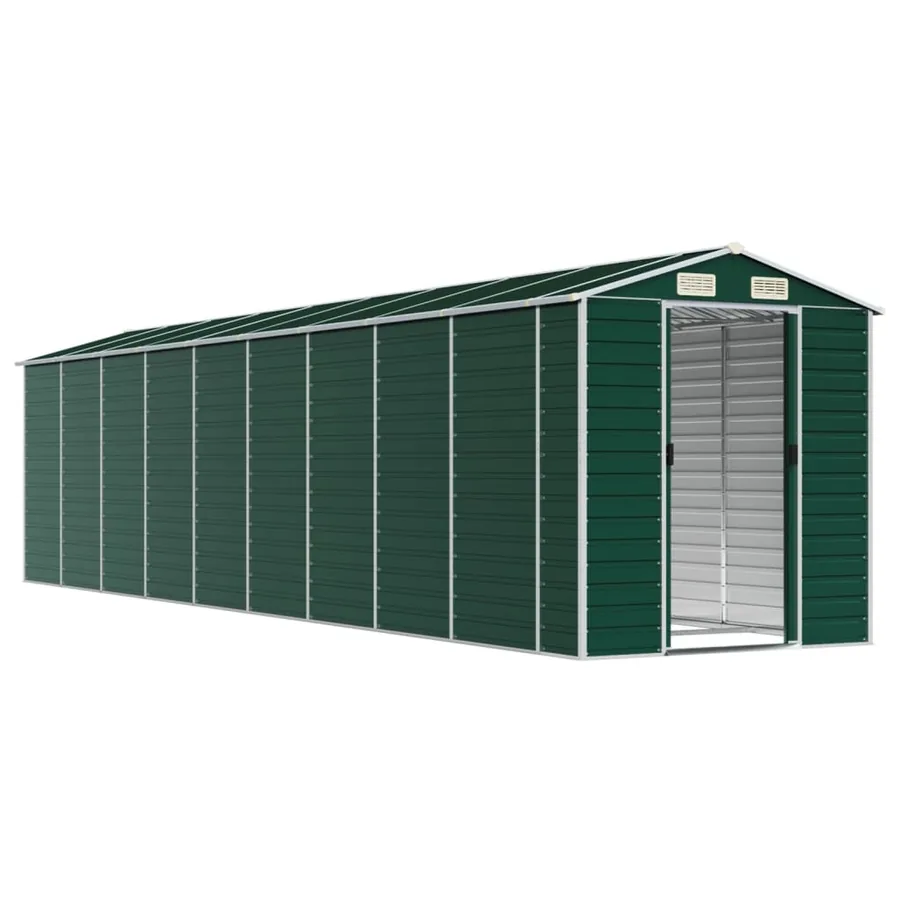 Abri de jardin vert 191x810x198 cm acier galvanisé - 3
