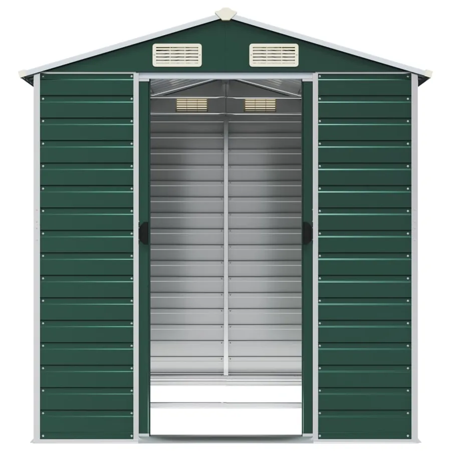 Abri de jardin Vert 191 x 215 x 198 cm Acier galvanisé - 5