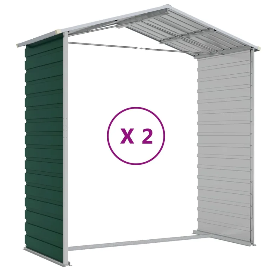 Abri de jardin Vert 191 x 215 x 198 cm Acier galvanisé - 9