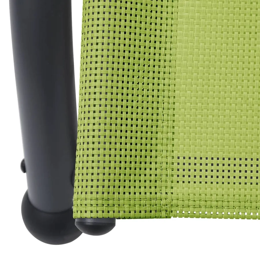 Chaise longue double avec auvent textilène noir - 41