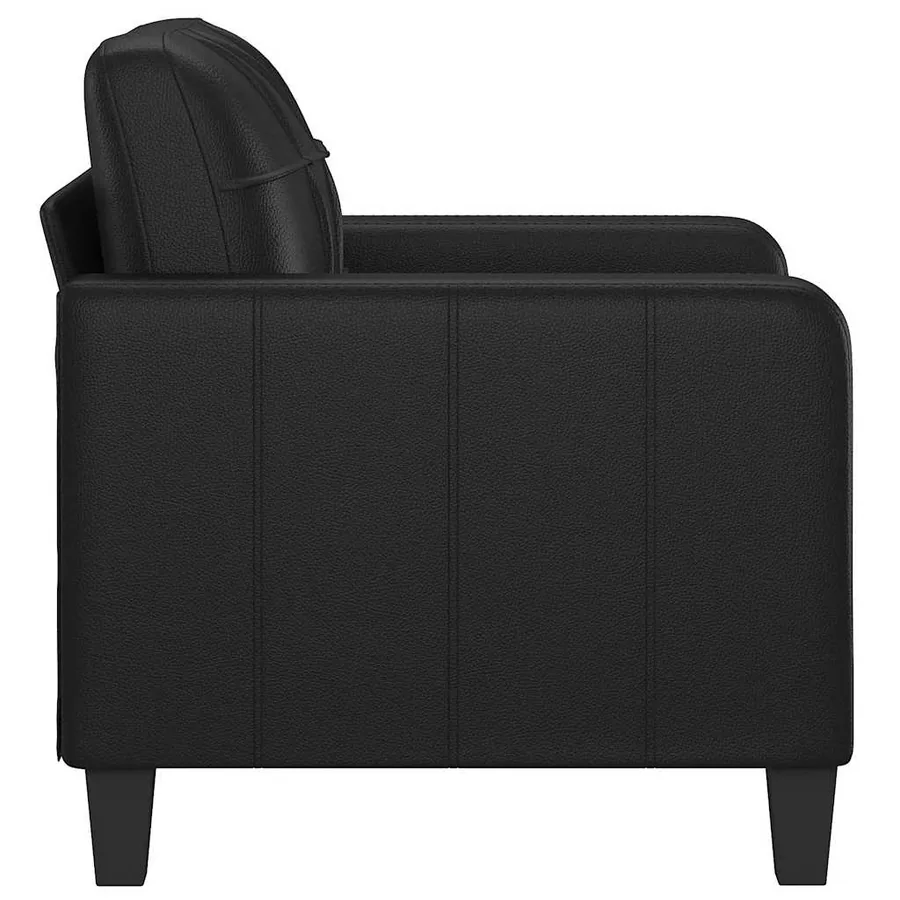 Fauteuil Noir 60 cm Similicuir - 4
