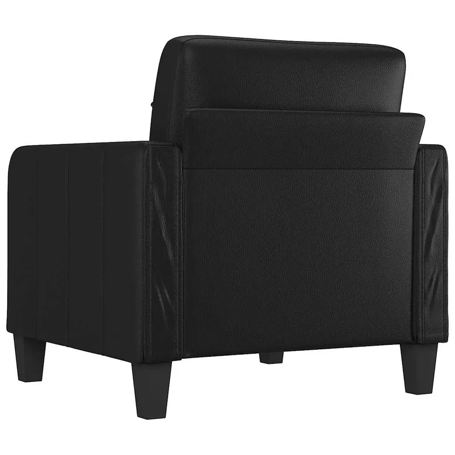 Fauteuil Noir 60 cm Similicuir - 5