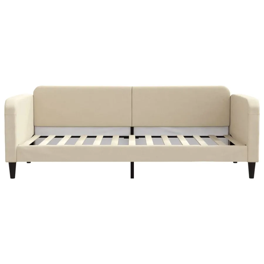 Lit de jour avec gigogne sans matelas crème 90x200 cm - 7