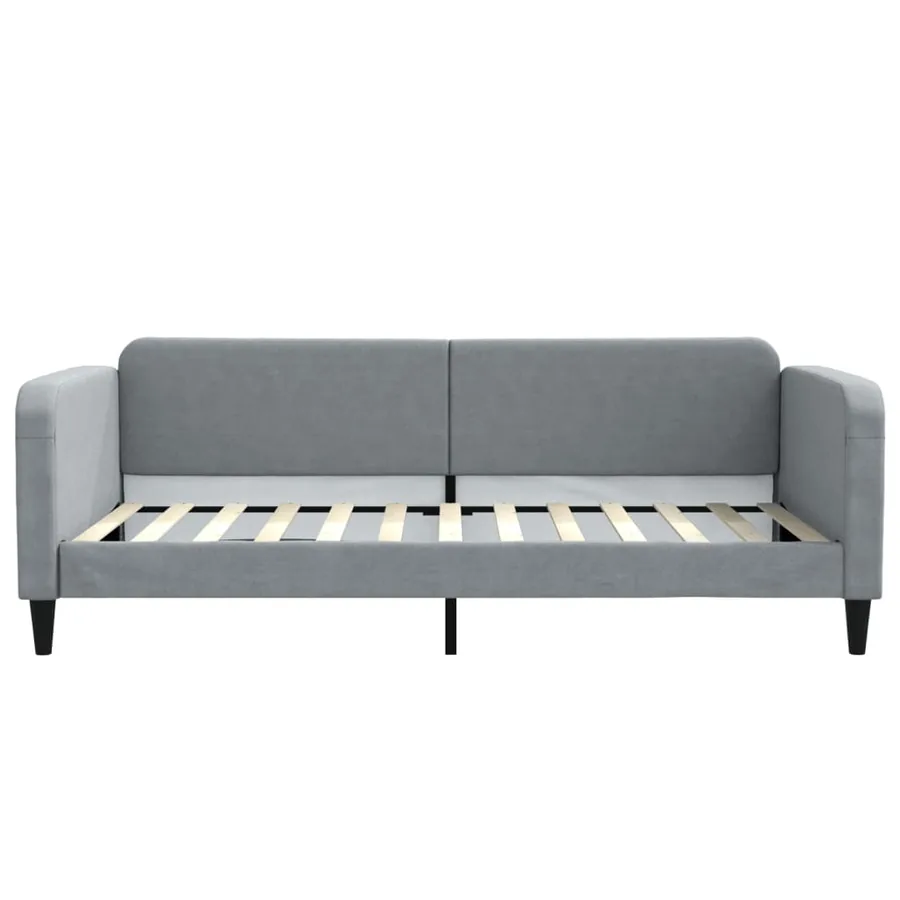 Lit de repos gris clair 100x200 cm tissu - 3