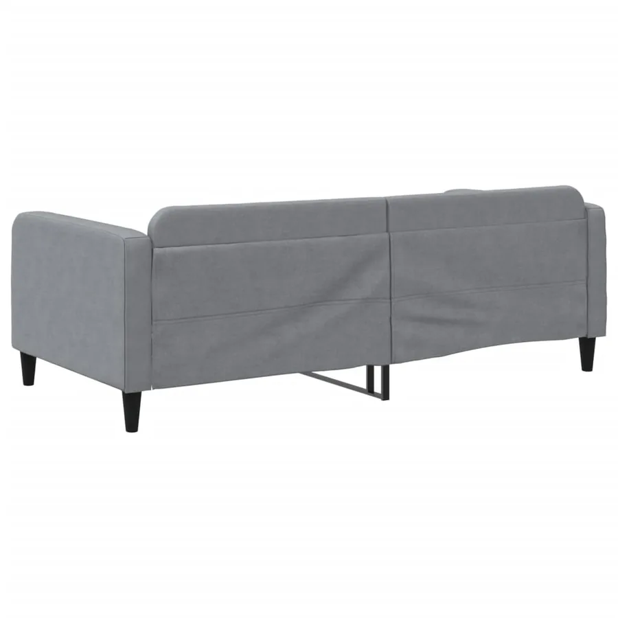Lit de repos gris clair 100x200 cm tissu - 5