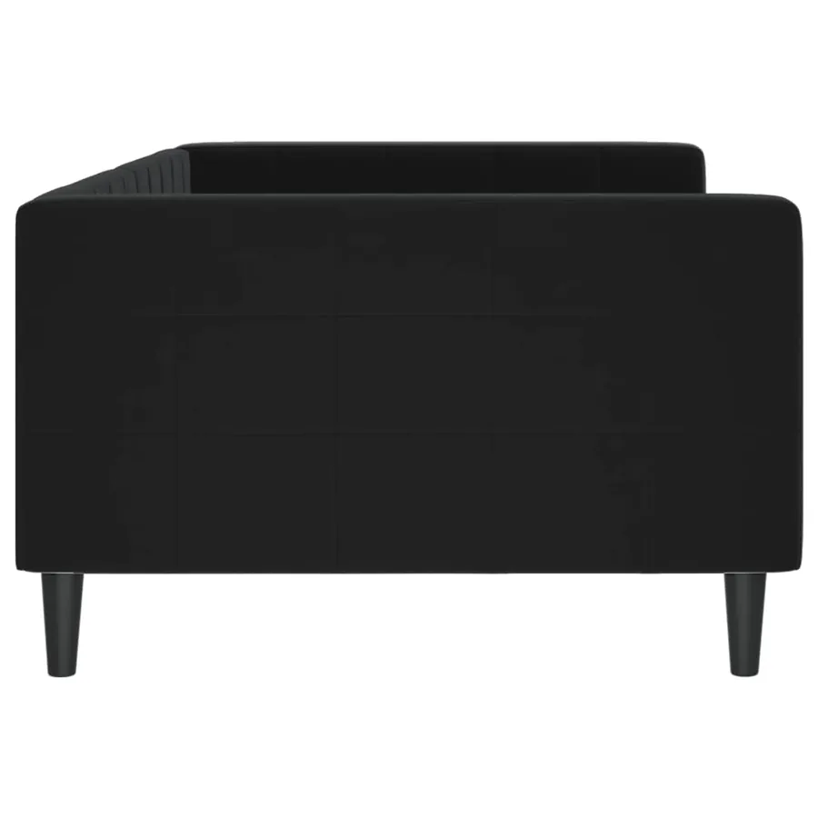 Lit de repos sans matelas noir 100x200 cm velours - 4