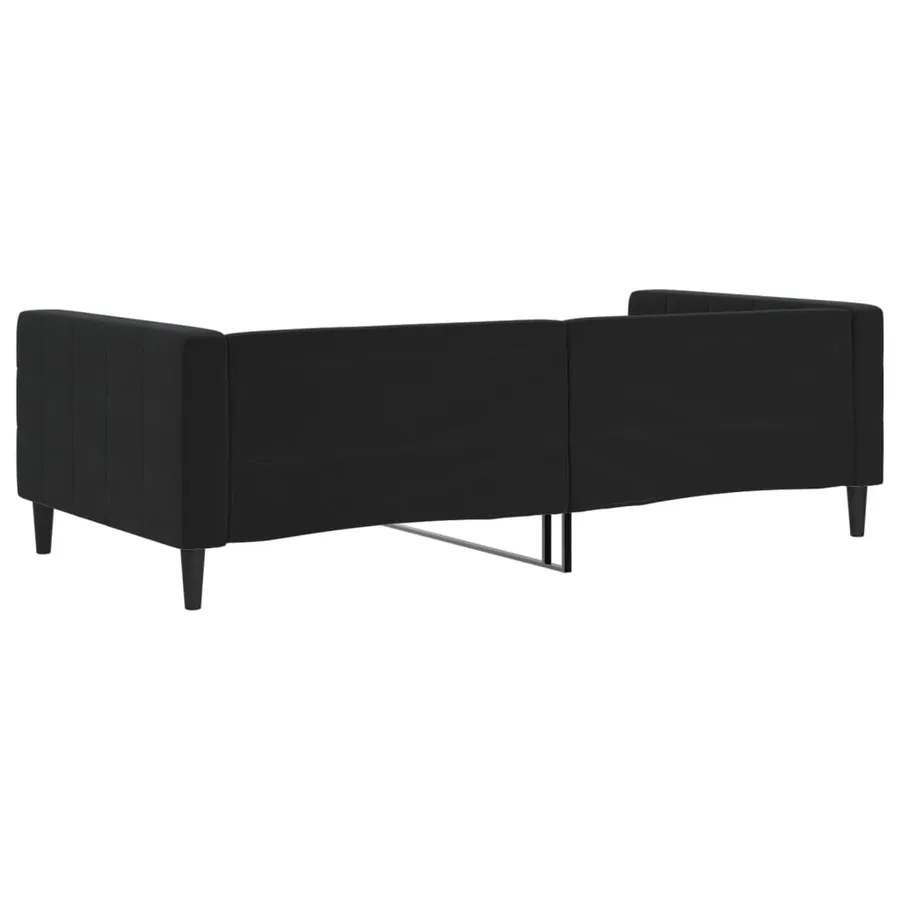 Lit de repos sans matelas noir 100x200 cm velours - 5
