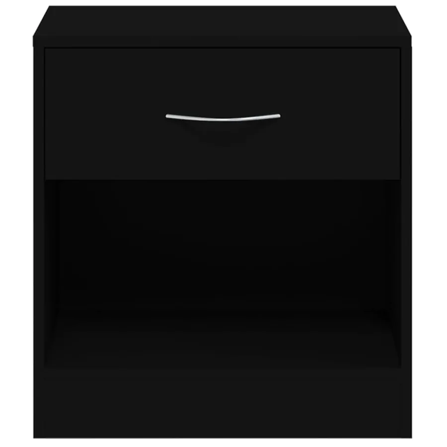 Tables de chevet 2 pcs avec tiroir Noir - 8