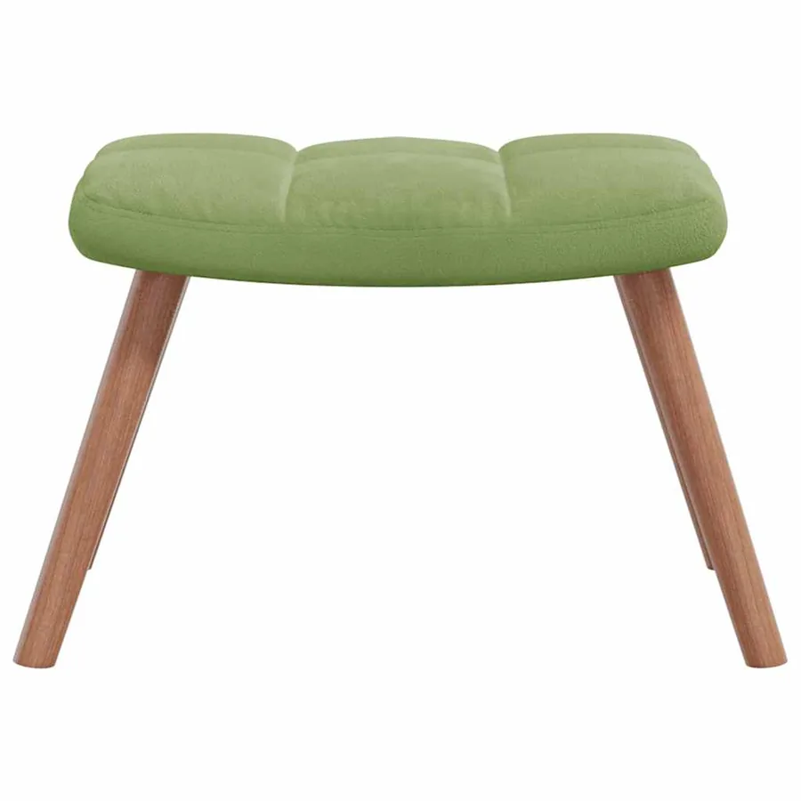 Chaise de relaxation avec repose-pied Vert clair Velours - 7