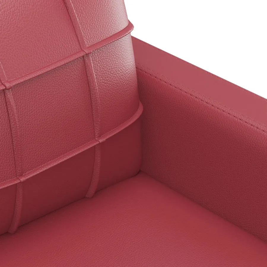 Ensemble de canapés 4 pcs et coussins Rouge bordeaux Similicuir - 7