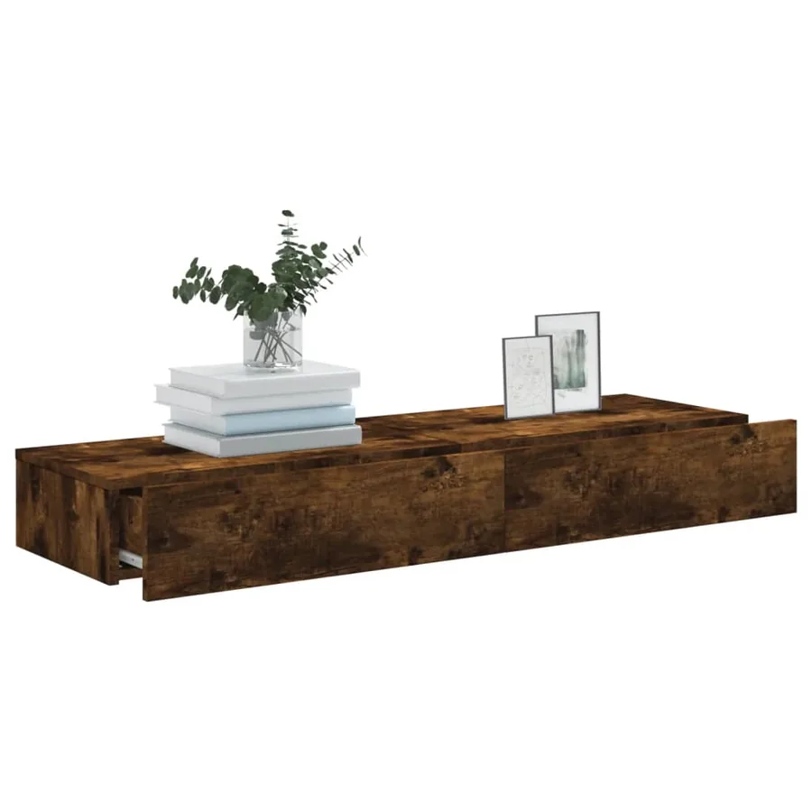 Meubles TV avec lumières LED 2 pcs chêne fumé 60x35x15,5 cm - 5