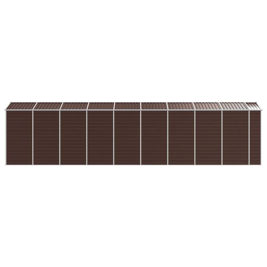 Abri de jardin marron 191x810x198 cm acier galvanisé - 6