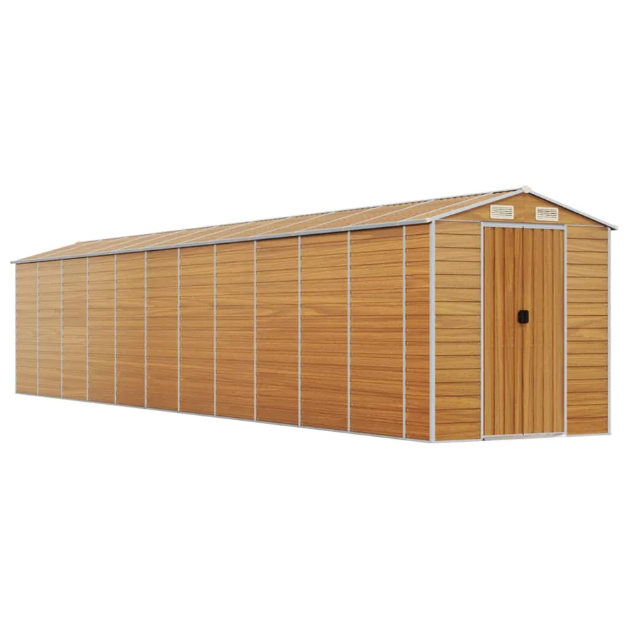 Abri de jardin marron clair 191x980x198 cm acier galvanisé - 2