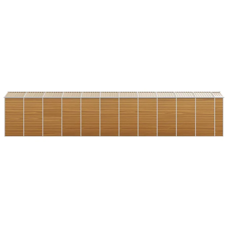 Abri de jardin marron clair 191x980x198 cm acier galvanisé - 6