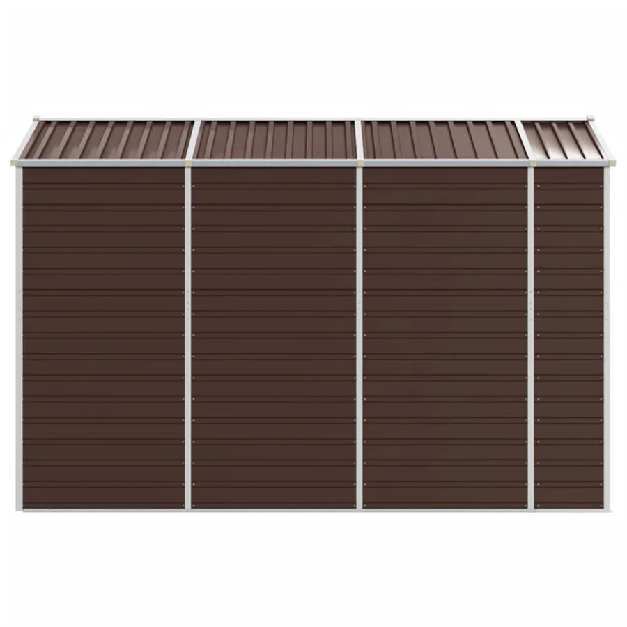 Abri de jardin marron 191 x 300 x 198 cm en acier galvanisé - 6