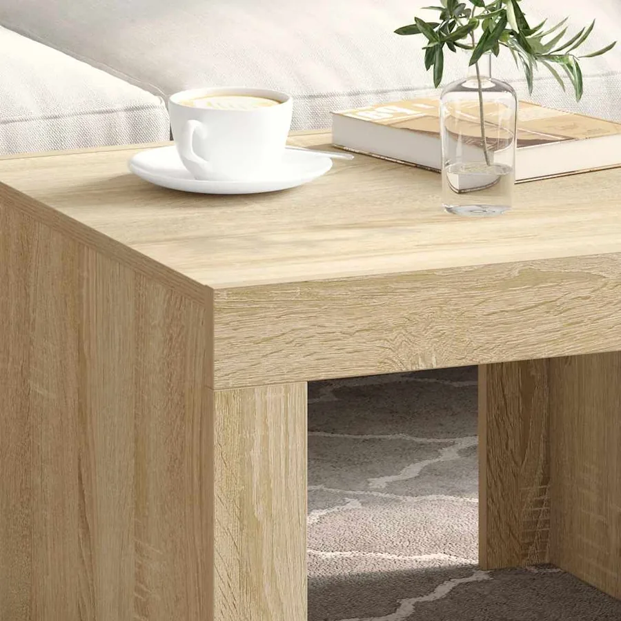 Table basse Chêne sonoma 50x50x35 cm Bois d'ingénierie - 3