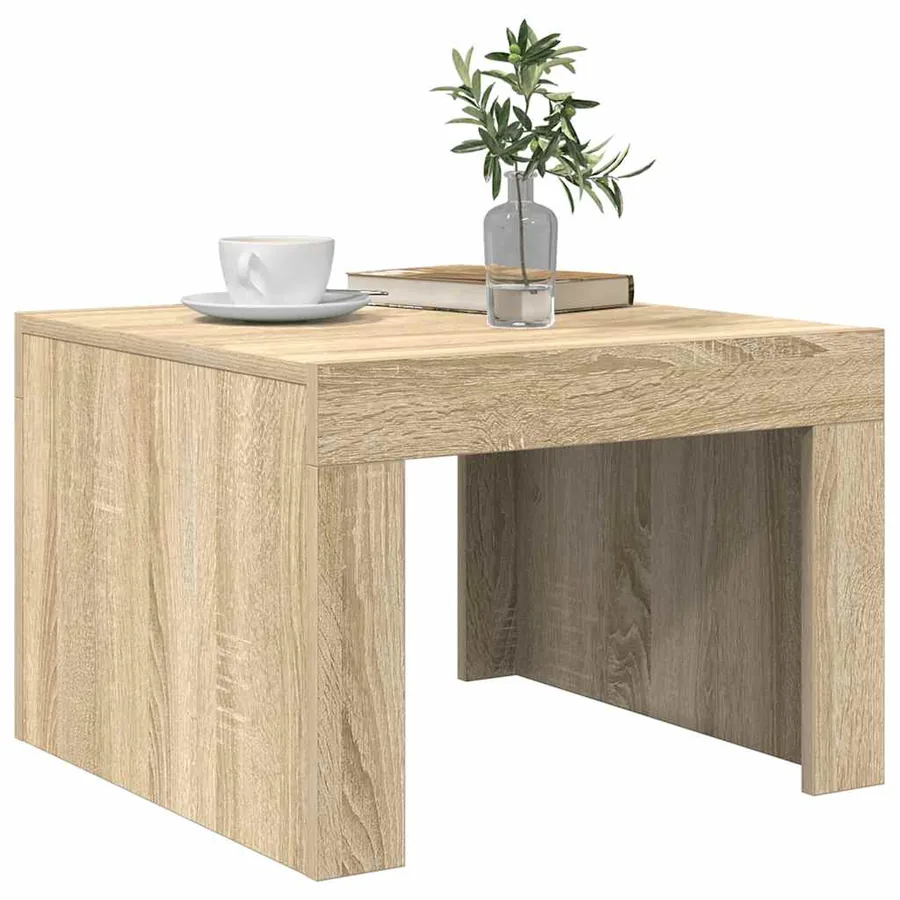 Table basse Chêne sonoma 50x50x35 cm Bois d'ingénierie - 4